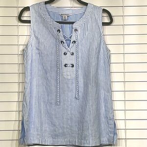 Tommy Bahama size S linen lace- up tank top